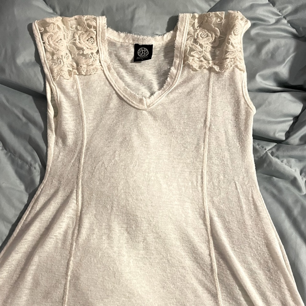 Bobeau boho sheer lace tunic